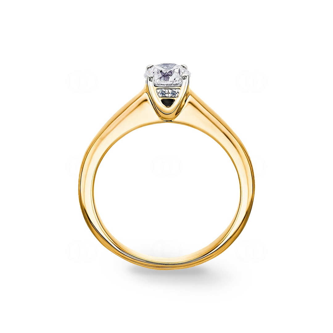 0.77ct Diamanten Solitärring 750/18 K Gelbgold