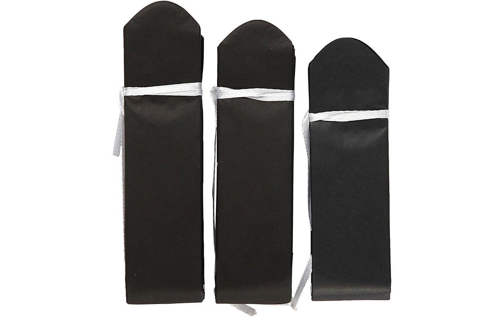 Pompons 20 + 24 + 30 cm 3 StückPapier-Pompons schwarz