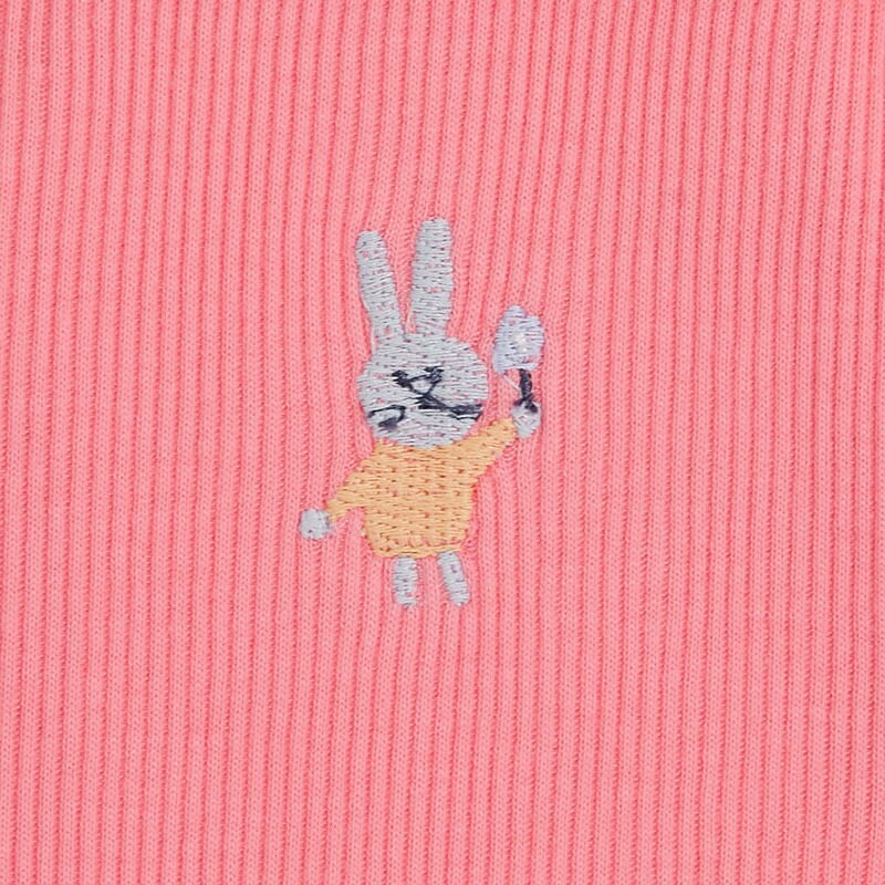 T-shirt manches courtes bébé en coton bio rose Absorba Rose