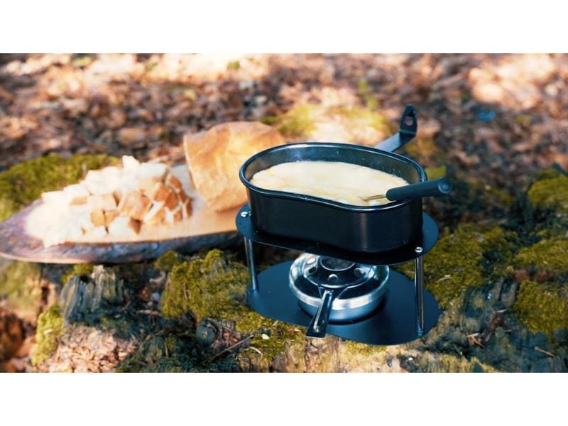 Nouvel Käsefondue-Set Gamelle 4 Teile, Schwarz Adventure Cooking Set