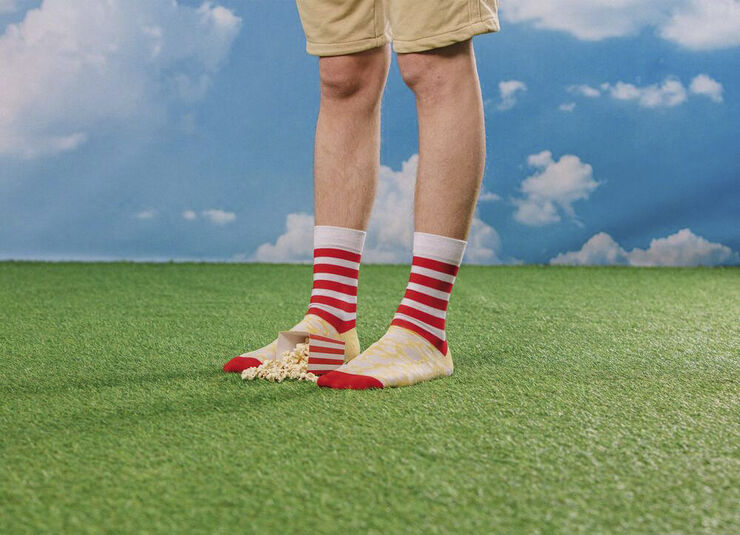 Eat My Socks Strømper - PopCorn Multi