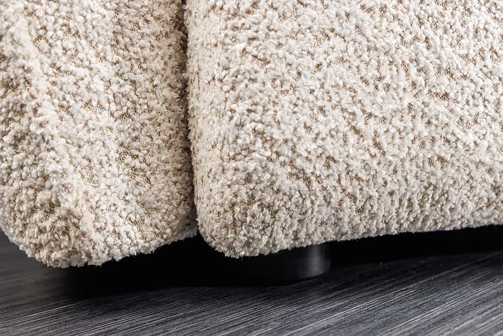 Modernes Big Sofa ROYAL 295cm champagner beige Bouclé Federkern XXL-Couch