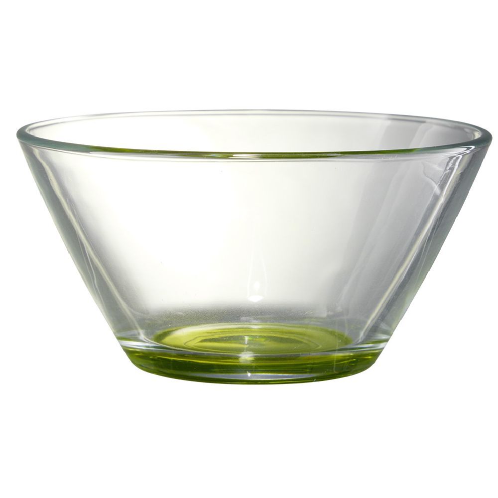 Coupelle en verre avec fond coloré