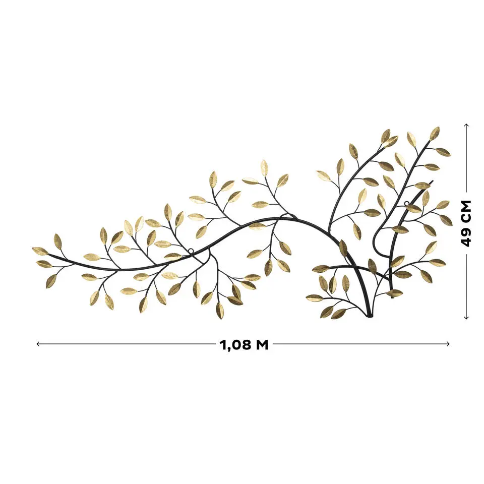 Art for the Home Metal Art Gold branch 1,08m x 49cm