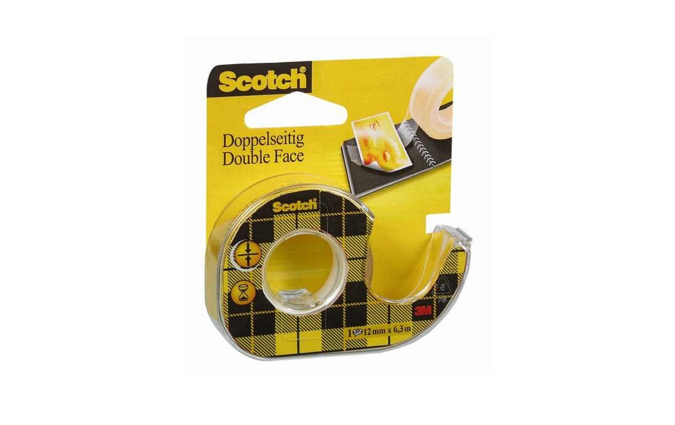Handabroller 12 mm x 6.3 m, DoppelseitigDoppelseitiges Klebeband