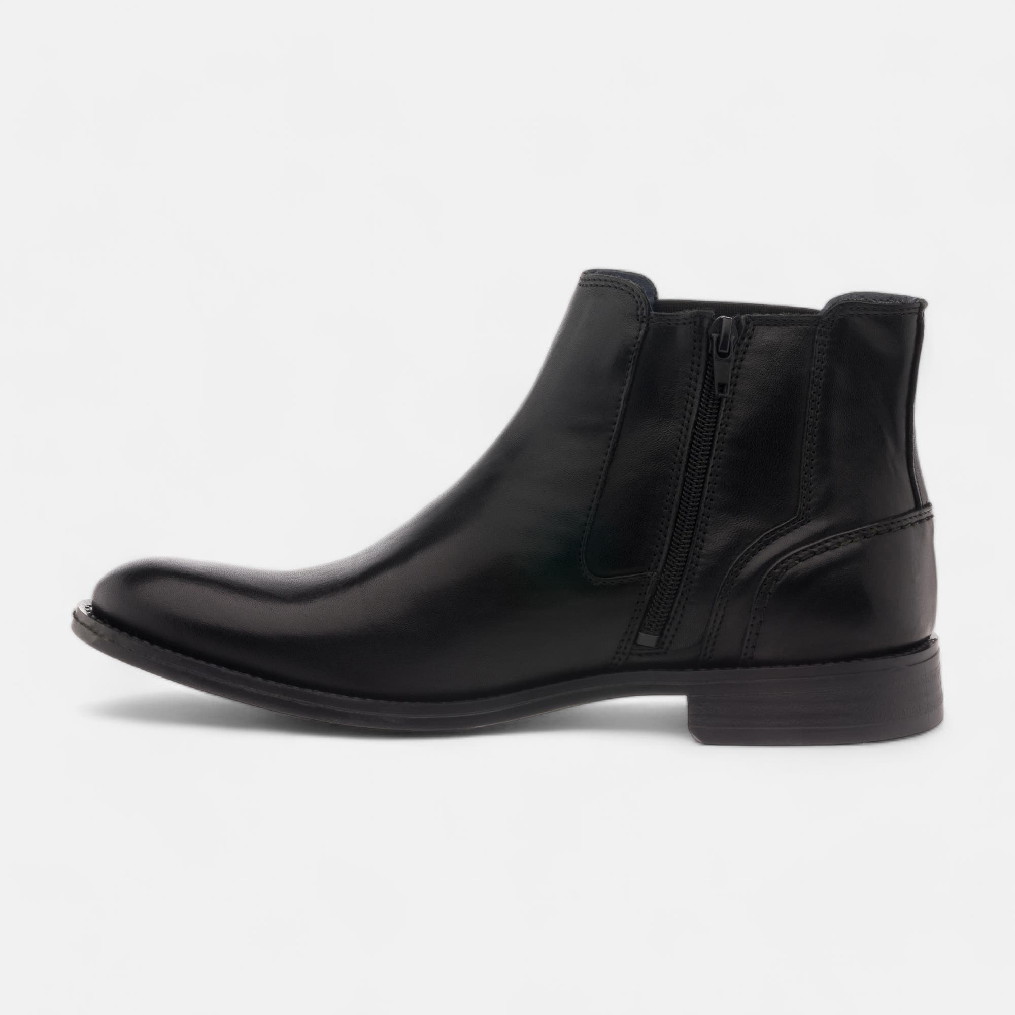 Boots chelsea Homme en cuir noir