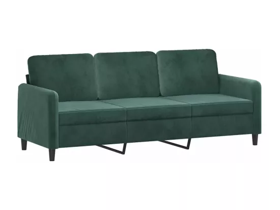 Ensemble de canapés 3 pcs vert foncé velours