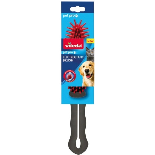 Brosse électrostatique Vileda Pet pro, noir/rouge