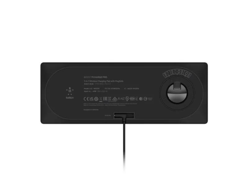 Belkin BoostCharge Pro 3-in-1 - Trådløs opladningspude - Fast Charge - sort