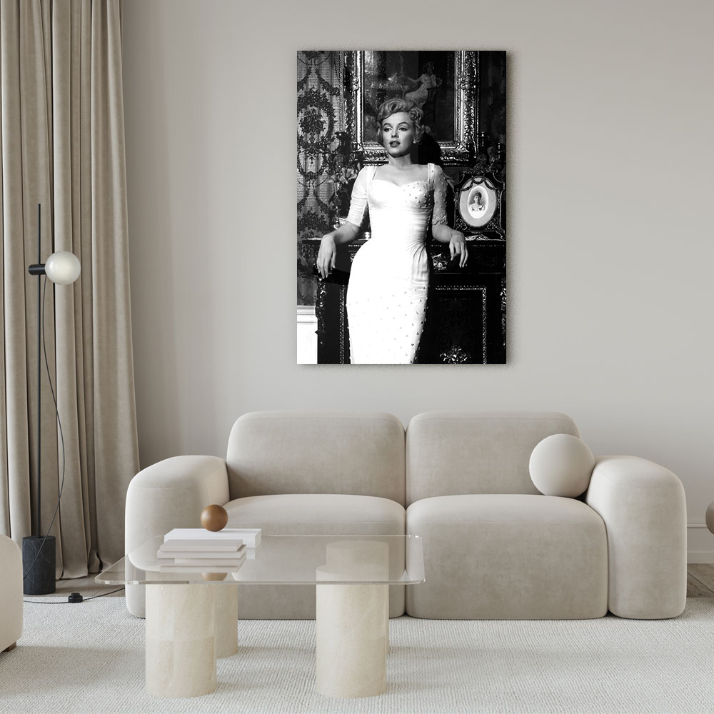 Walljar acrylglas schilderij - Marilyn Monroe Posing Acrylglas schilderij - 60 x 90 cm