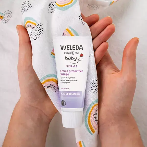 Weleda Bébé Mauve Blanche Crème Protectrice Visage Bio 50ml