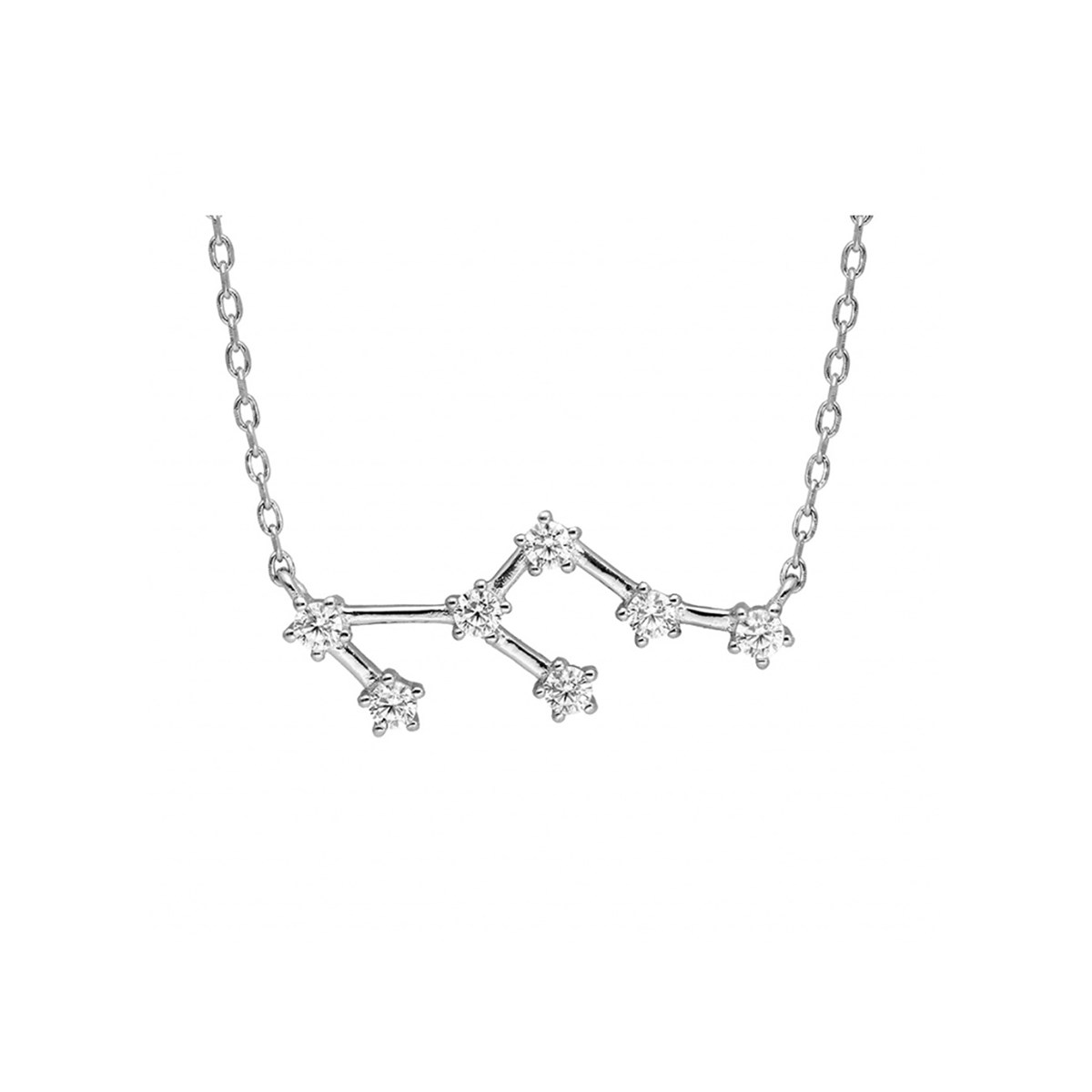 Collier Constellation Lion - Argent