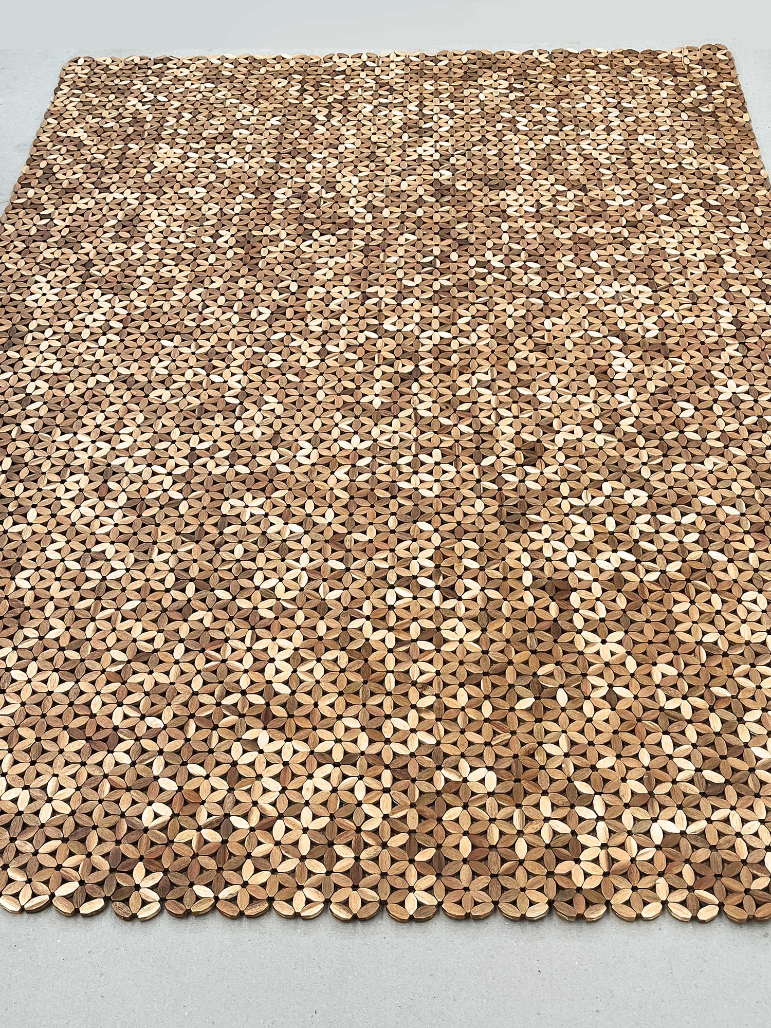 Holzteppich 'Zühal', Akazienholz natur, B 200 cm, L 140 cm von fischer's lagerhaus