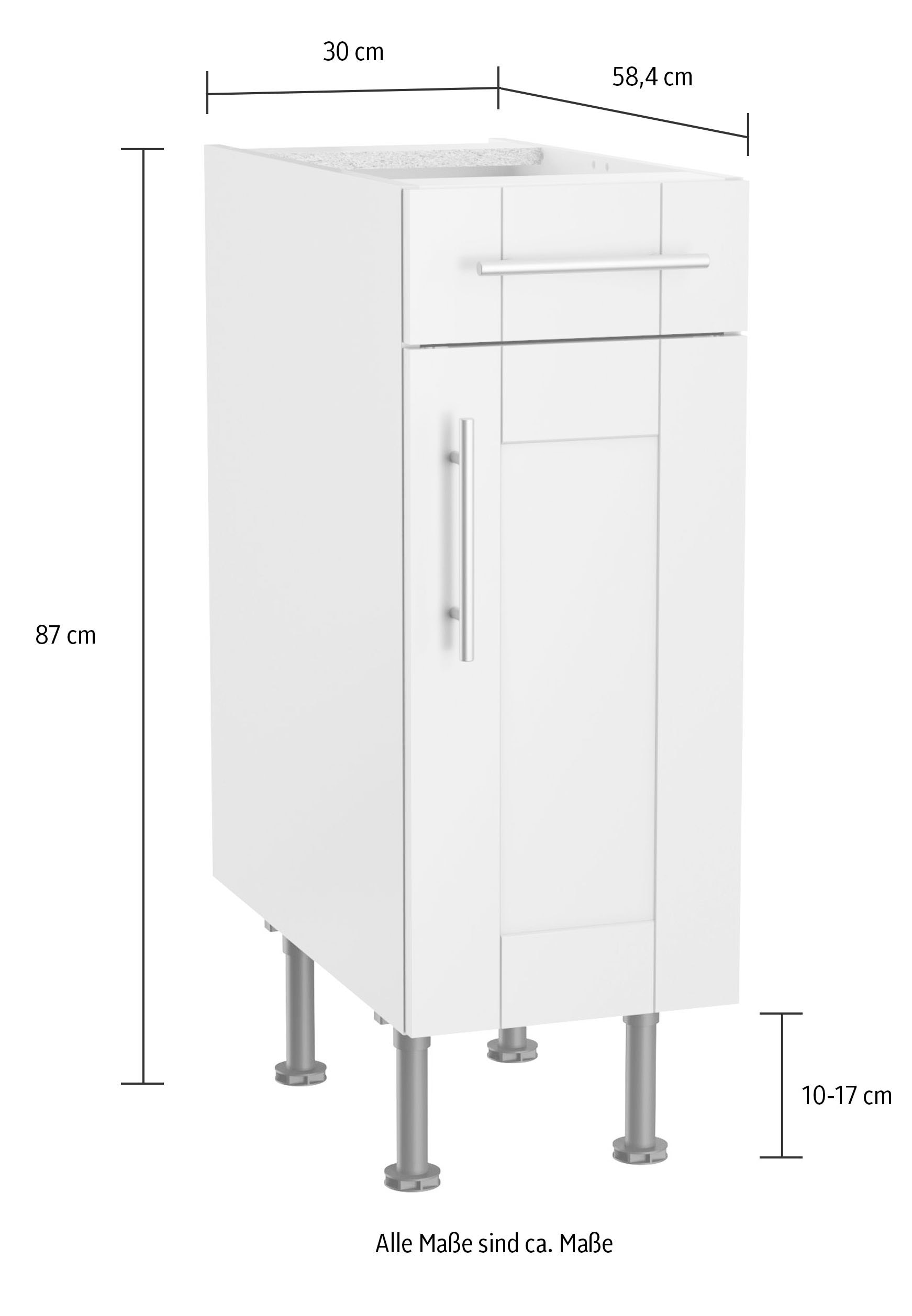 KOCHSTATION Unterschrank »KS-Ahus« Breite 30 cm