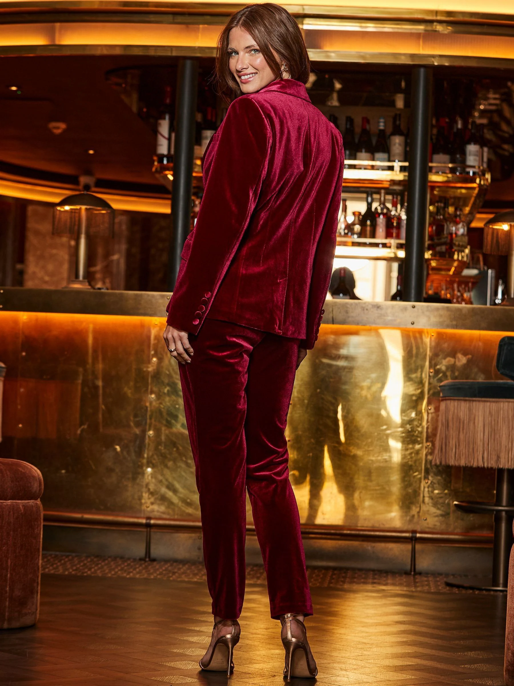Sosandar fluwelen maatgesneden blazer