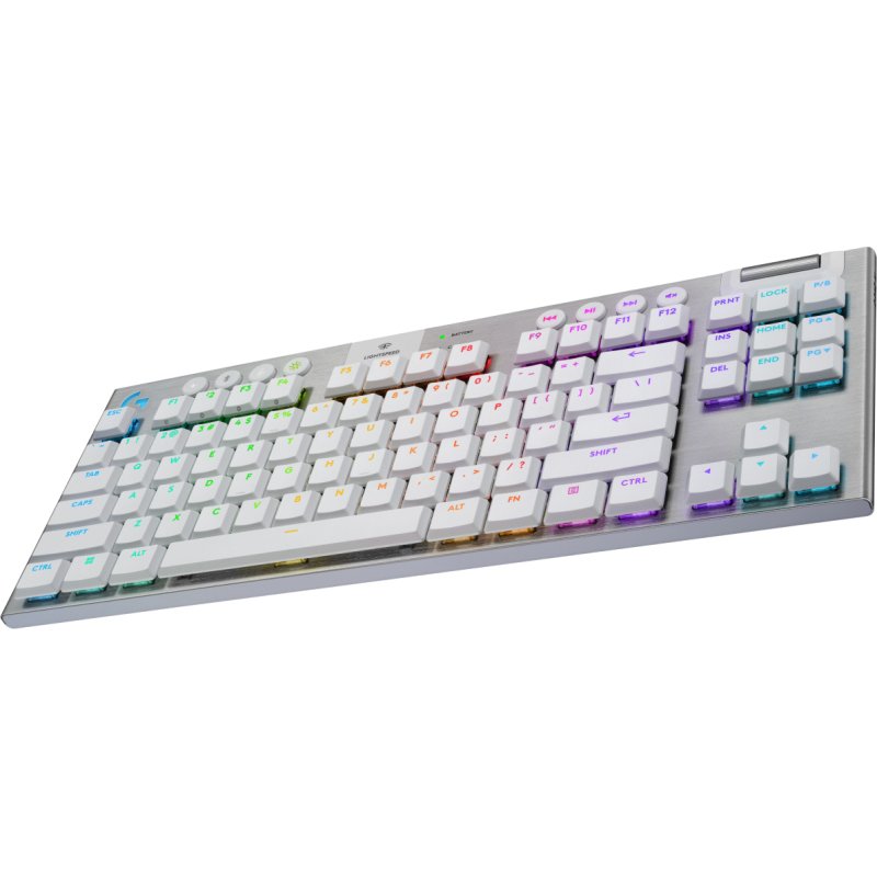 Logitech G G915 X LIGHTSPEED clavier Gaming USB + RF Wireless + Bluetooth AZERTY Français Blanc