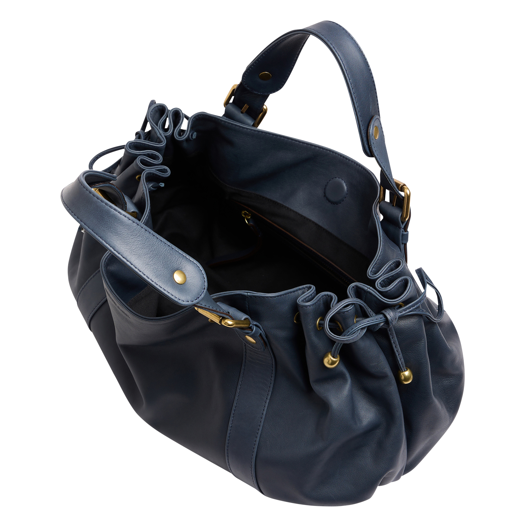 24H - Sac porté main en cuir | Bleu
