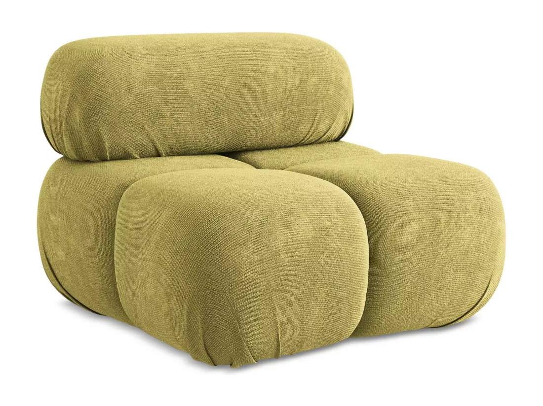 Fauteuil en Chenille - vert citron - LOKUA