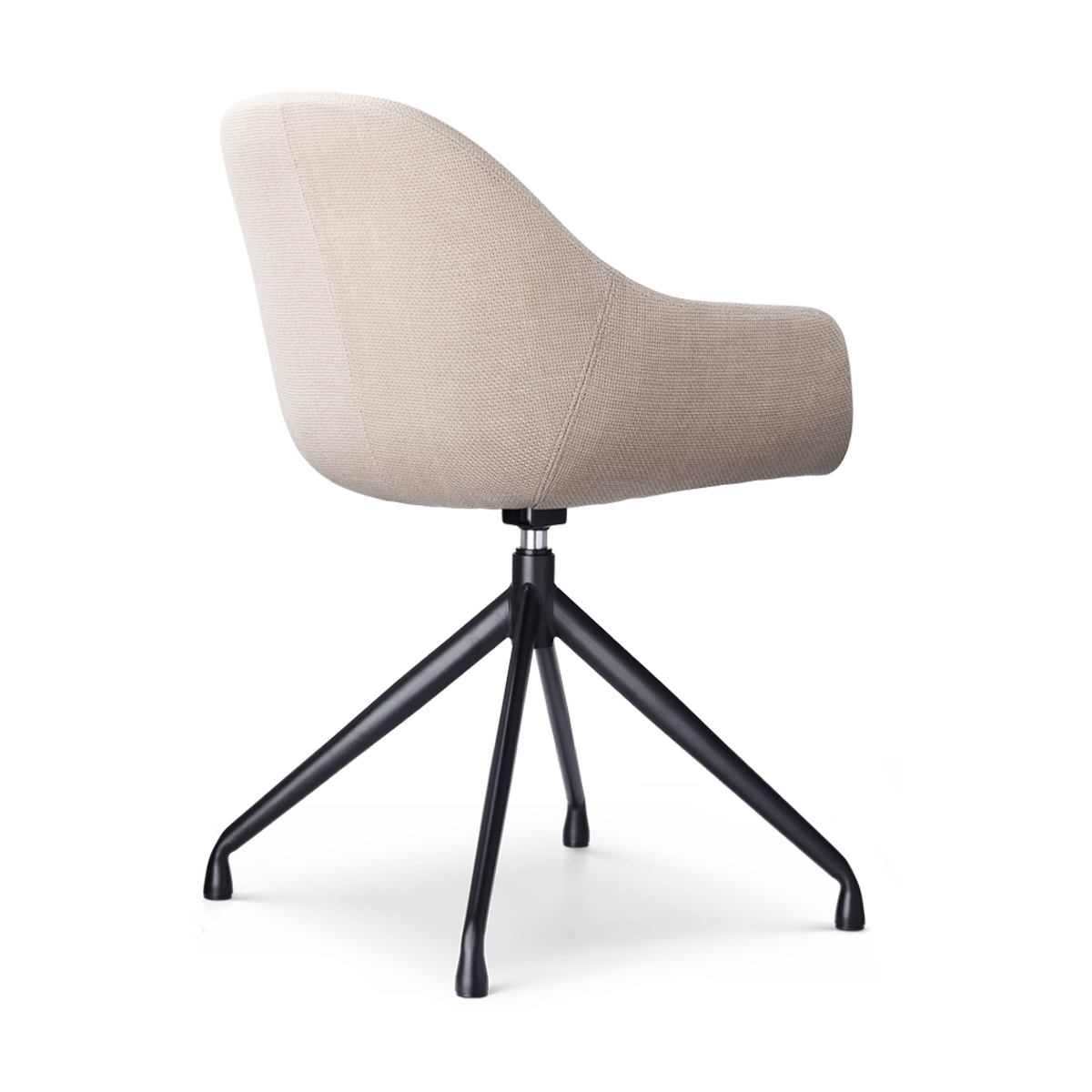 Eetkamerstoel Nola-Mae beige - zwart onderstel