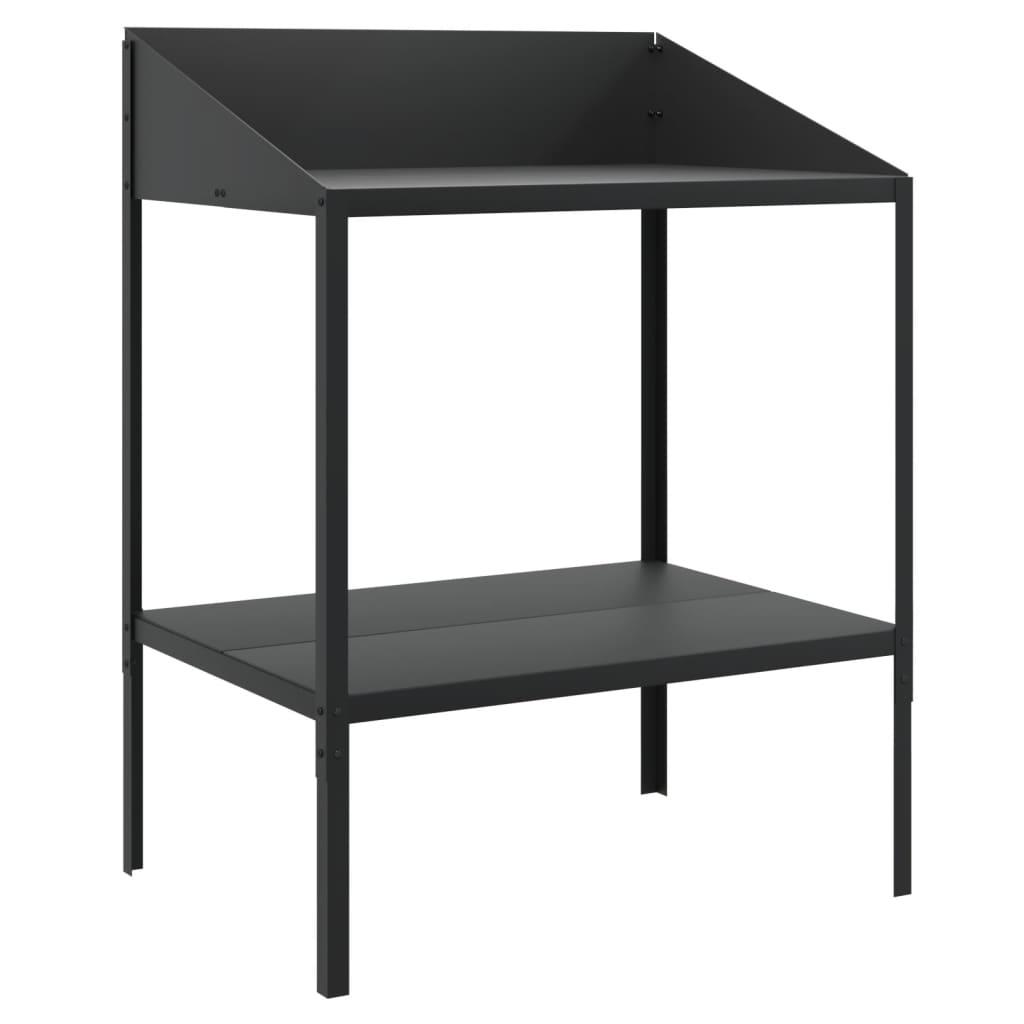 Support pour plantes anthracite 75,5x54,5x100cm acier galvanisé