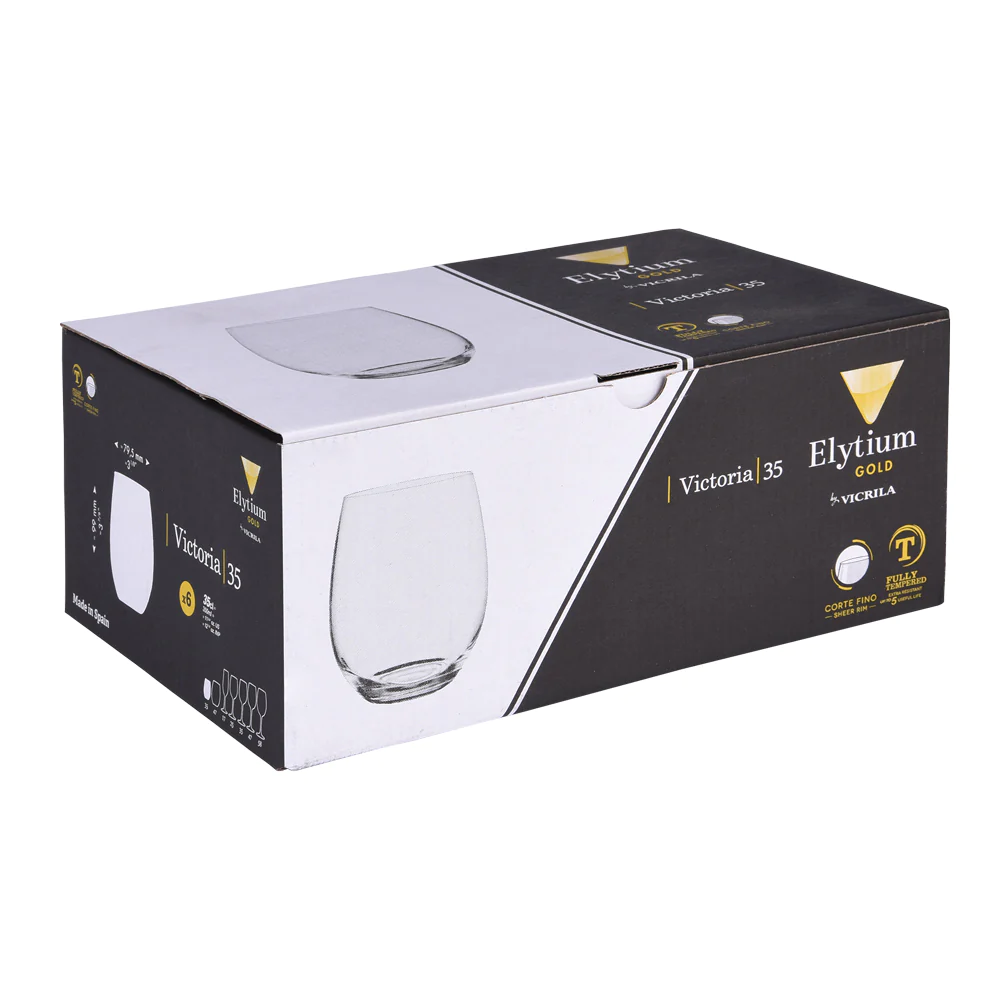 Boîte de 6 gobelets trempés Victoria 35 cl Vicrila
