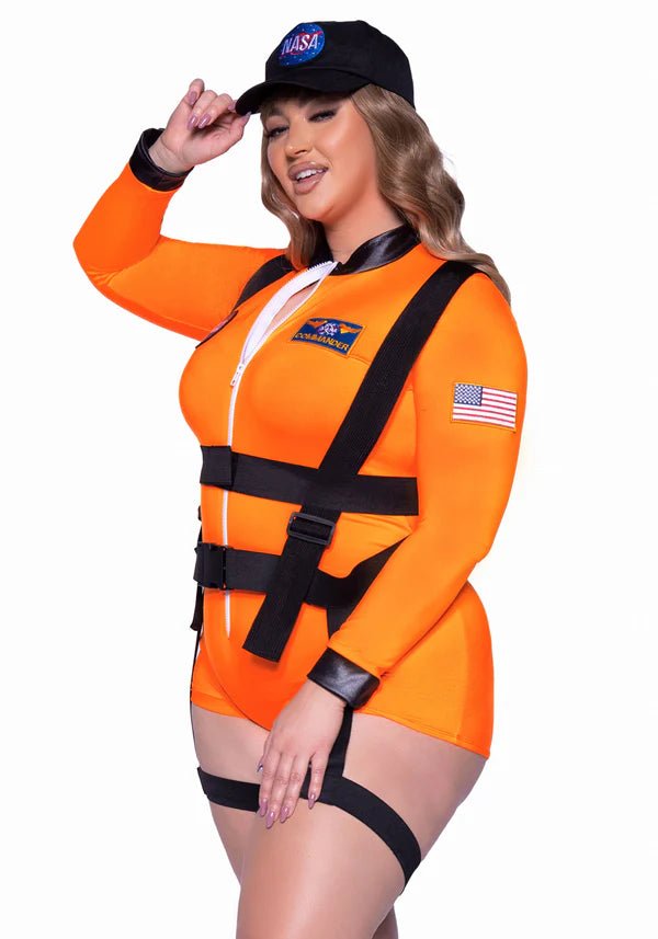 Astronauten Pak Nasa Dames Plus Size Leg Avenue
