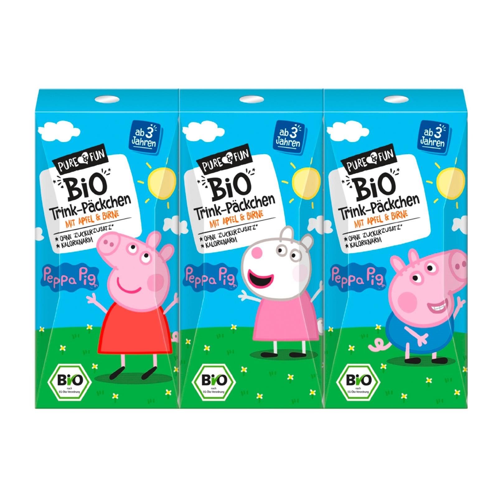 Pure & Fun Peppa Trink Päckchen 3er