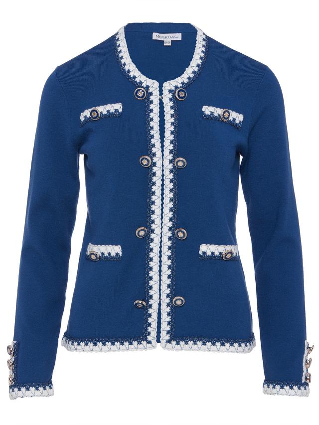 Strickjacke mit Häkeldetails