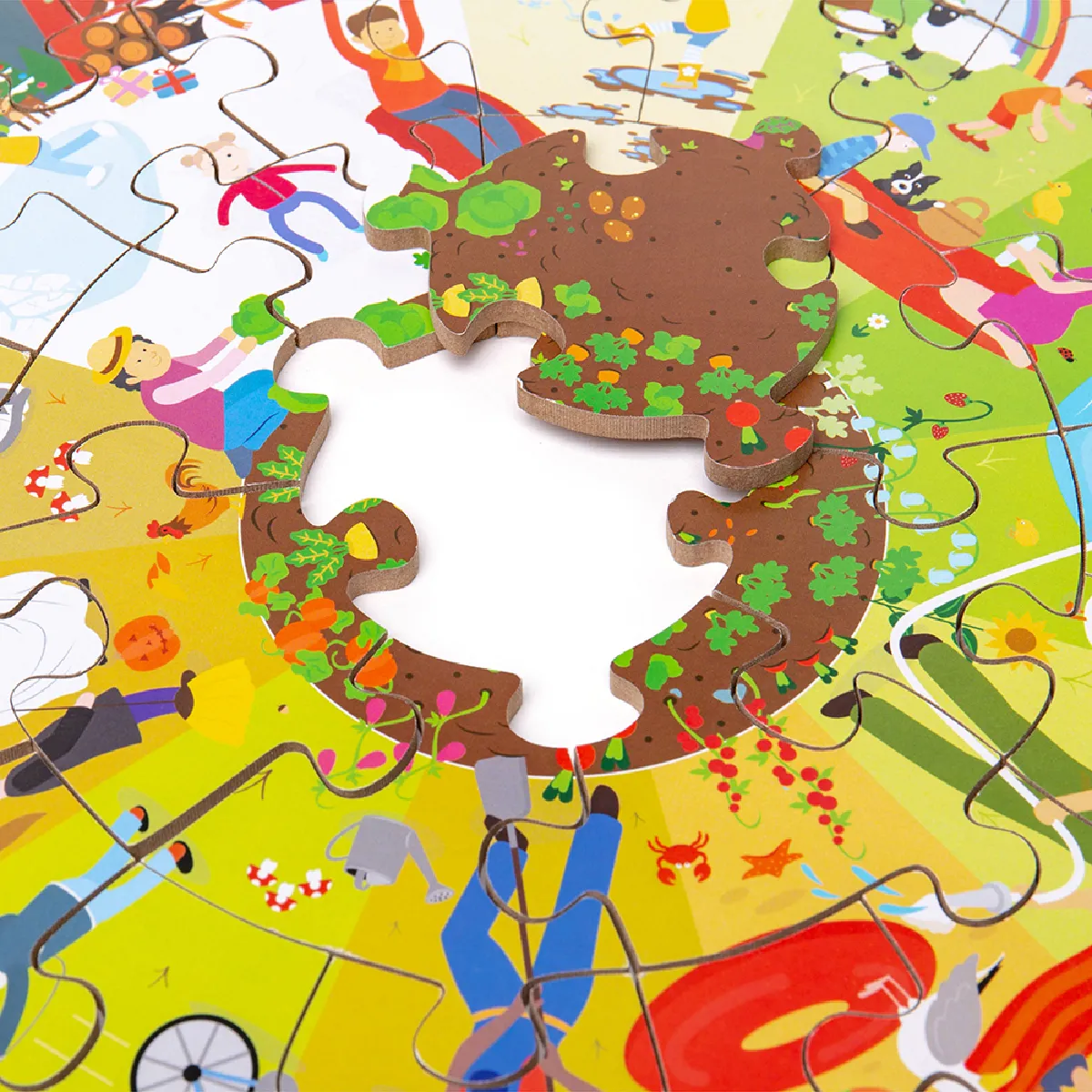 Bigjigs Toys Puzzle circulaire saisonnier