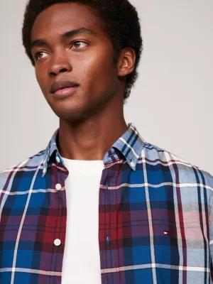 Camisa Oxford Slim Fit Tartan Tommy