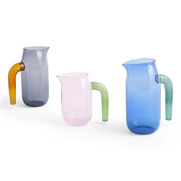 HAY - Glaskrug xlarge H 26,7 cm, blau