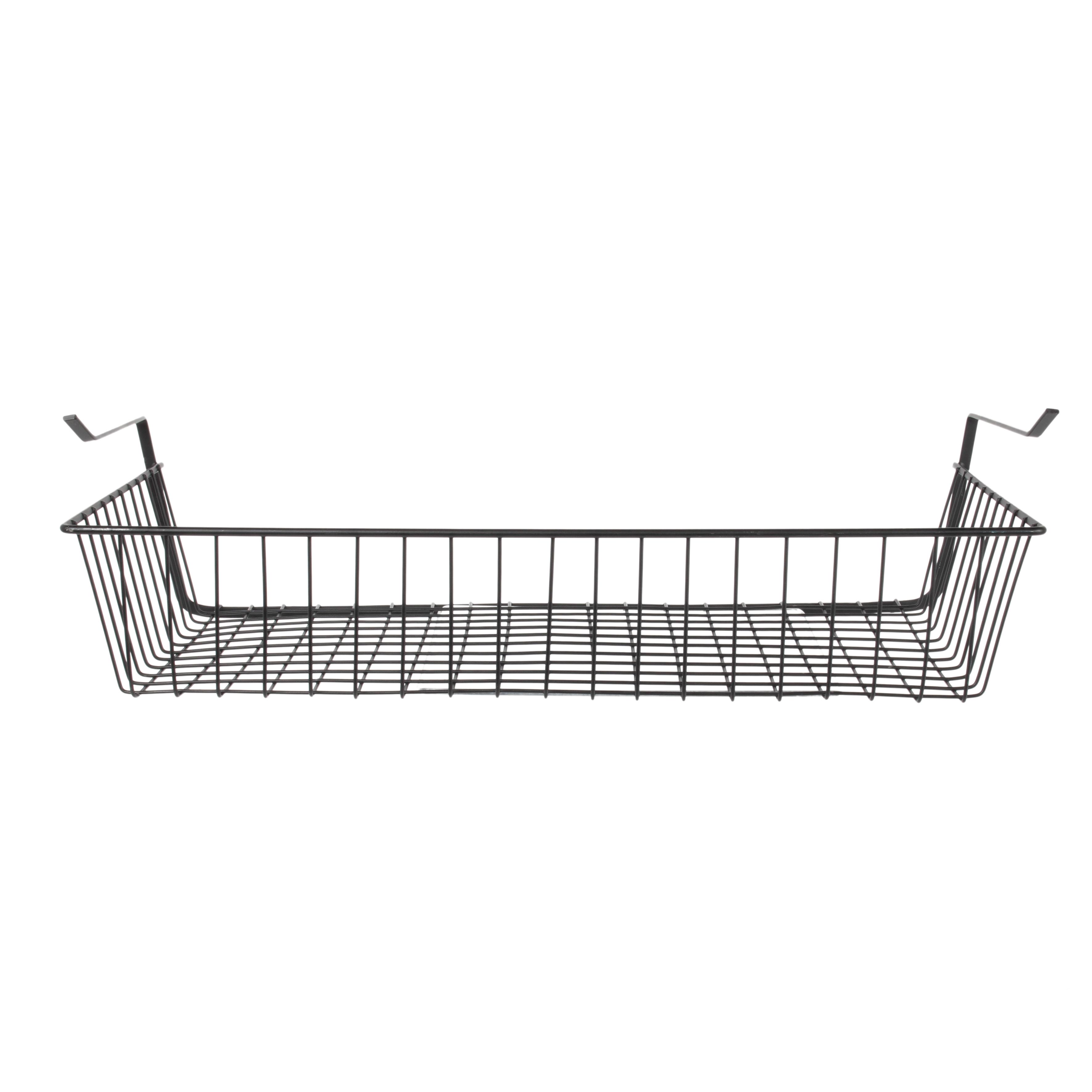 PANIER SUSPENDU METAL FILAIRE NOIR 56X14X26CM