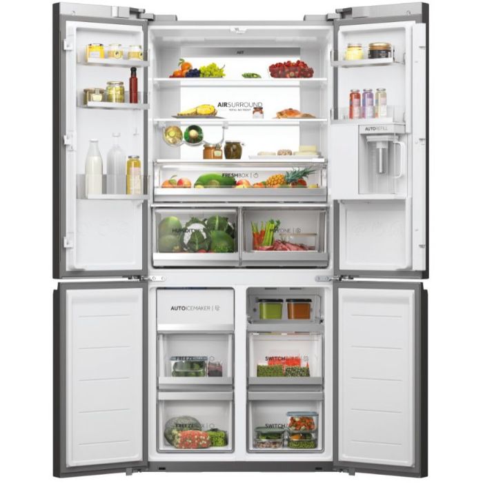 Haier Side-by-Side Multi Door CUBE 83 SERIE 7 HCW7819EHMP Platinum Inox - interner Wassertank