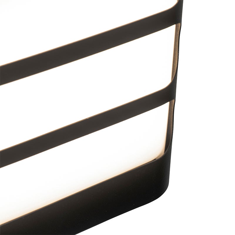 Moderne zwarte wandlamp inclusief LED IP44 - Gaev