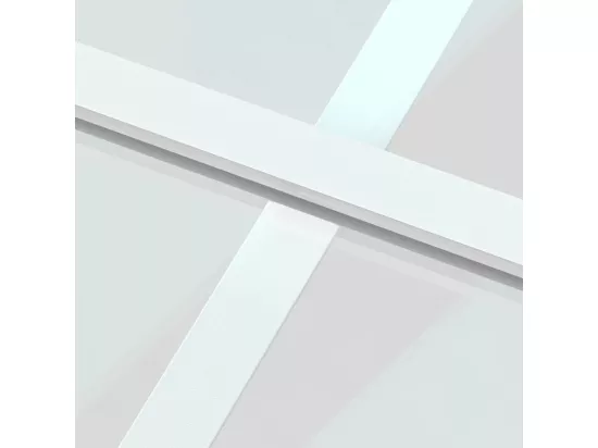 Porte coulissante blanc 76x205 cm verre trempé aluminium