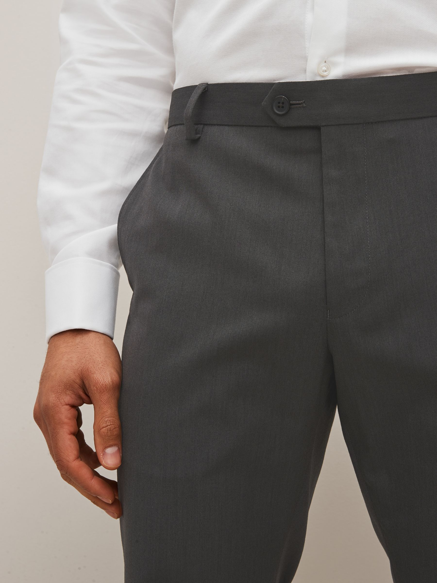 Antraciet - Slim Fit - Kostuumbroeken