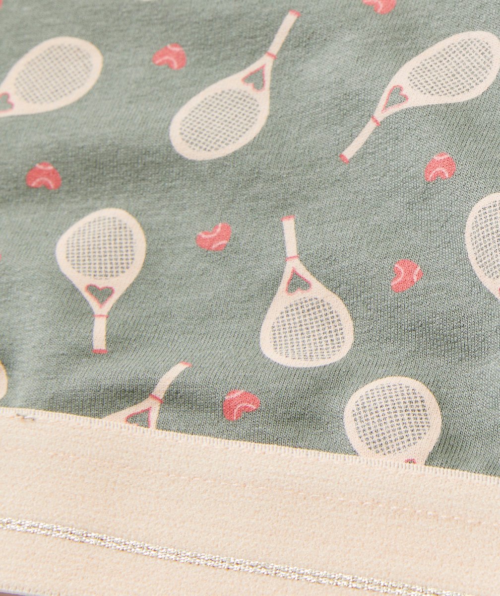 BRASSIÈRE FILLE KAKI ET ROSE PÂLE THÈME TENNIS