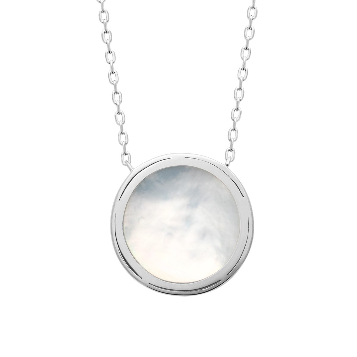 Collier brillaxis argent et nacre