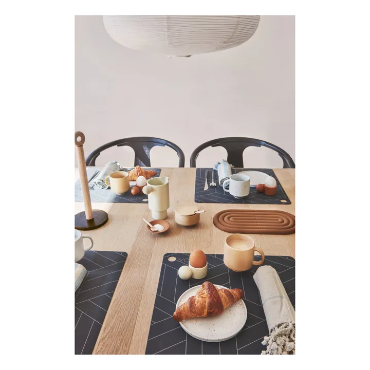 Oyoy Assiette Inka en porcelaine - Set de 2 | Blanc