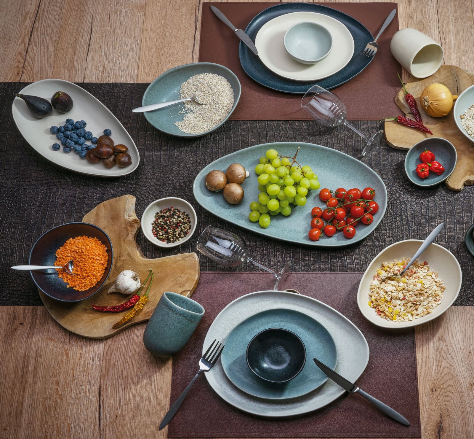CreaTable Henkelbecher PIETRA 350 ml Steinzeug steingrau
