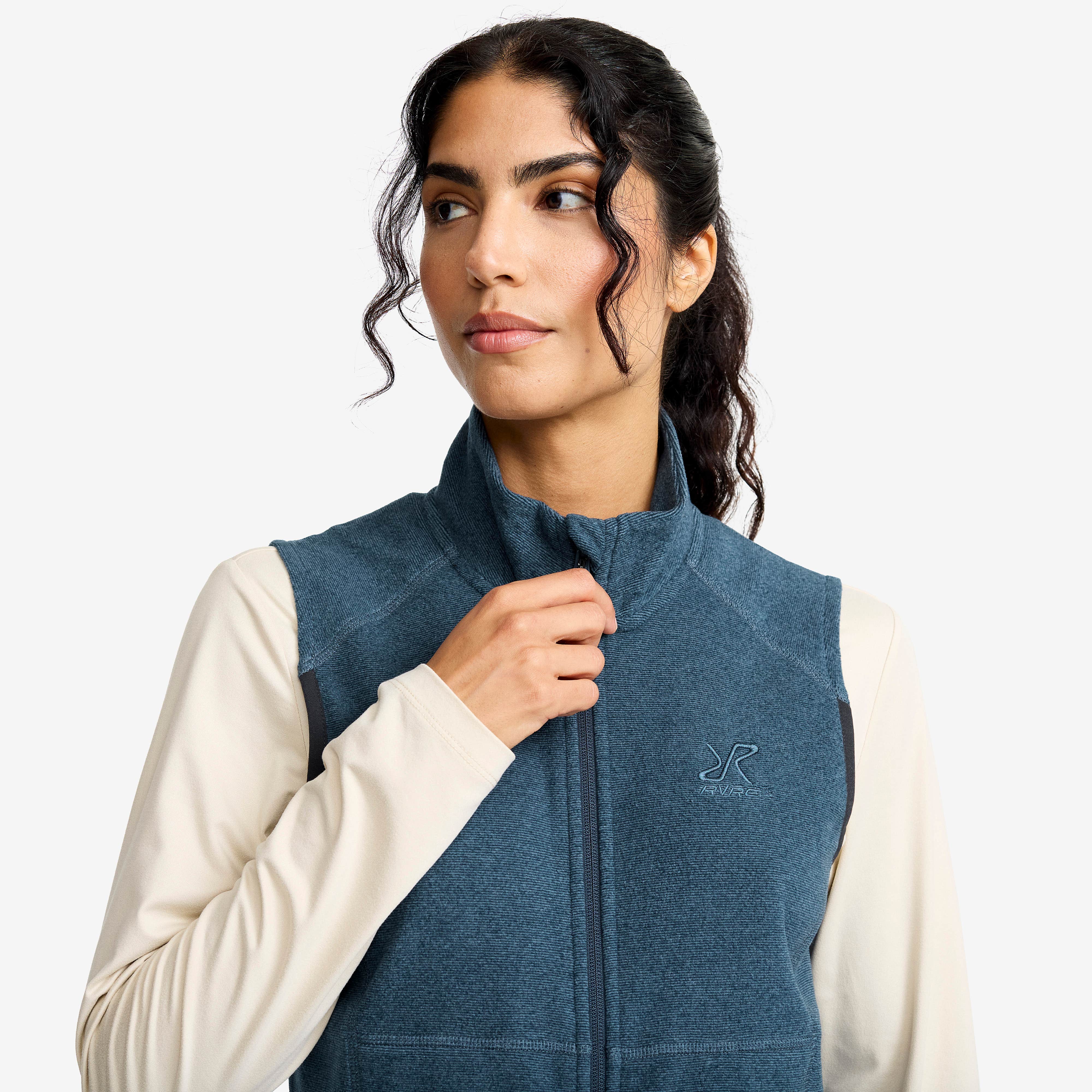 Essential Fleece Vest Dame Moonlit Ocean