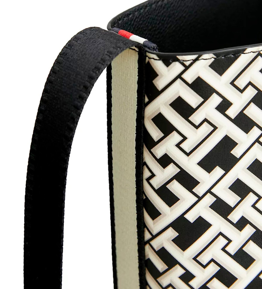 Bolsa tote icônica Tommy Hilfiger preta