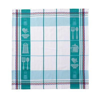 Torchons en coton jacquard motif ustensiles de cuisine - lot de 3 ou 6