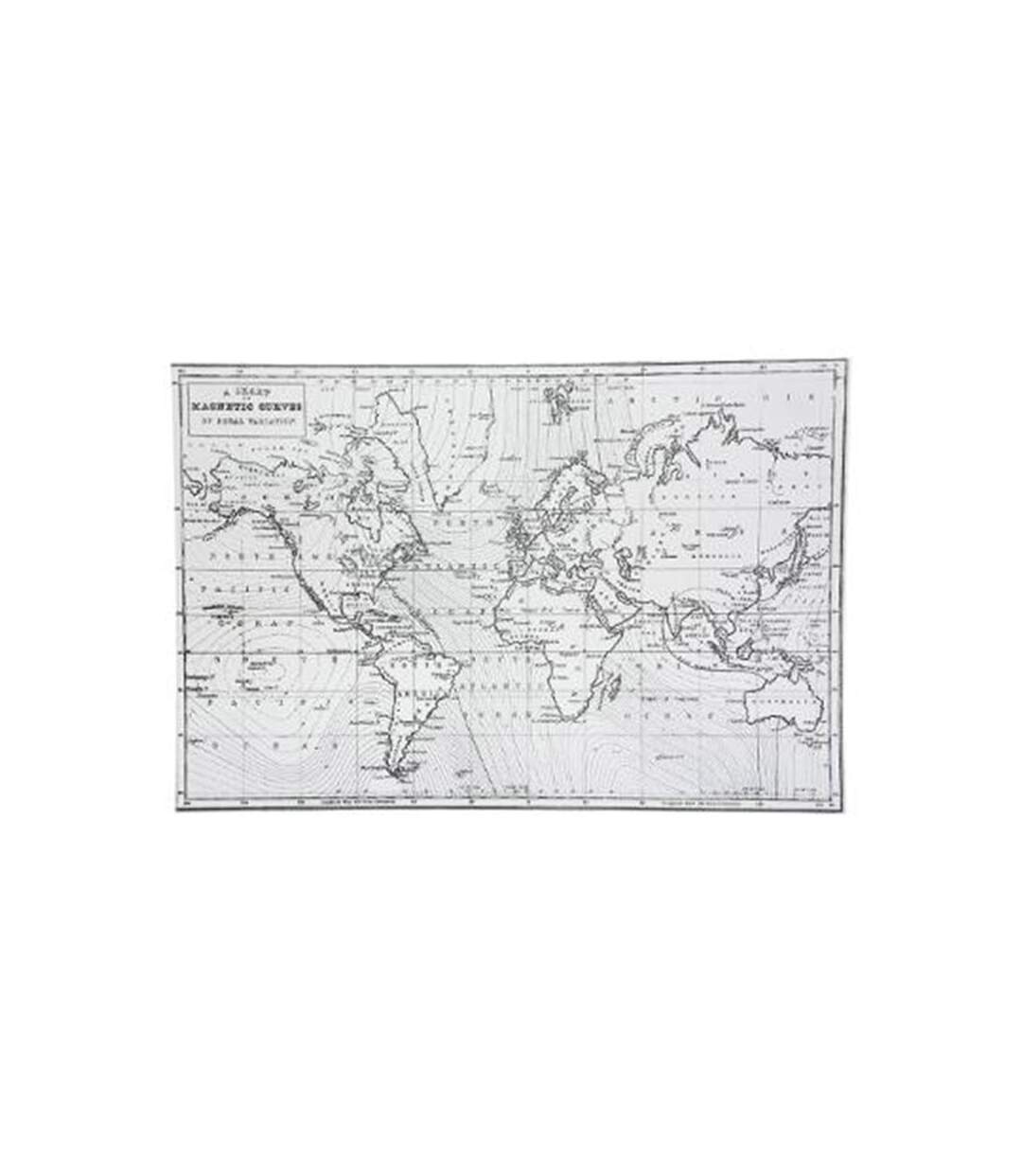 Set de Table Anti-Dérapant Monde 30x45cm Noir & Blanc