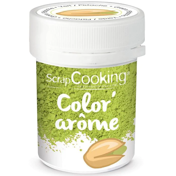 Colorant alimentaire vert - arôme pistache 10 g Scrapcooking