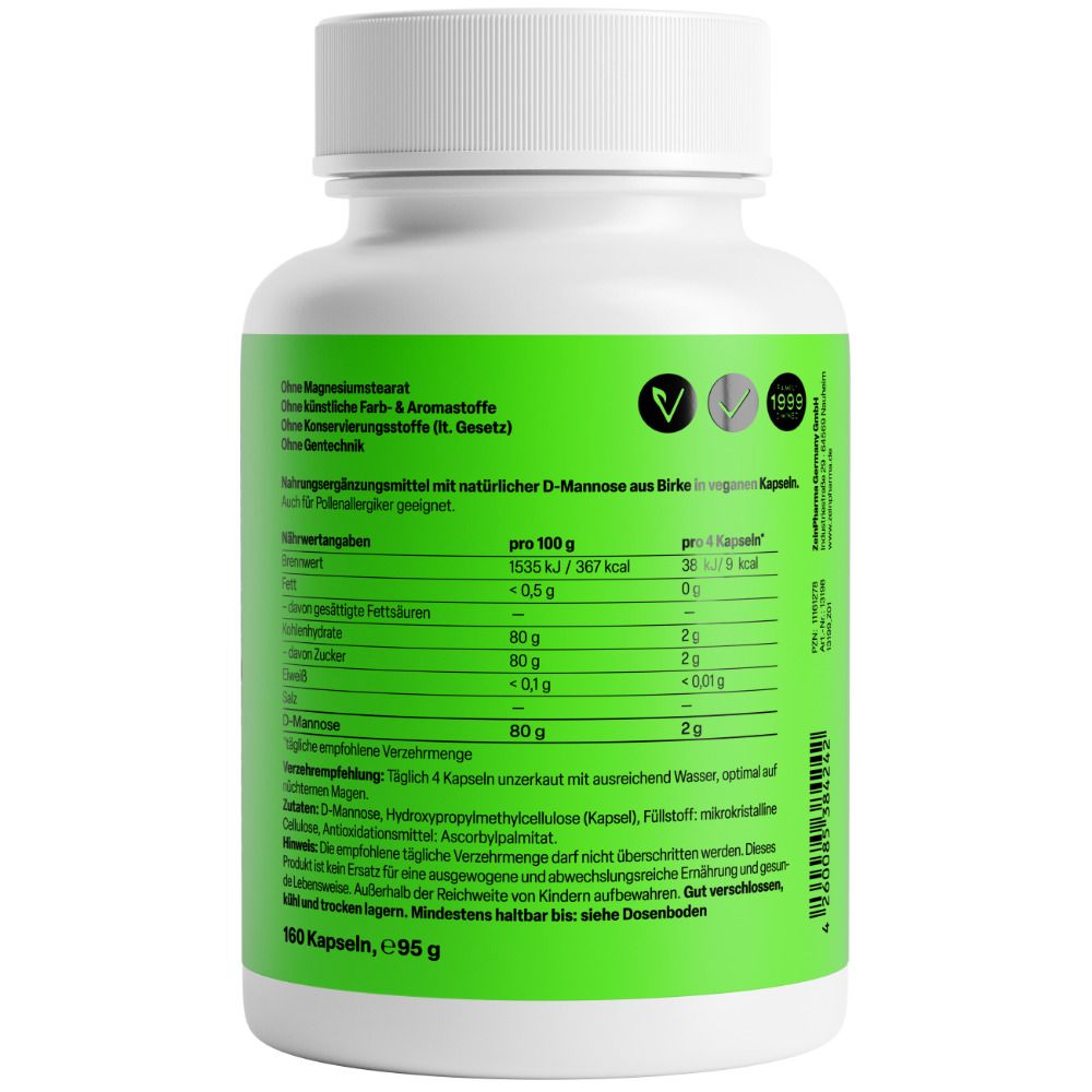 ZeinPharma® Natural D Mannose Kapseln 500 mg