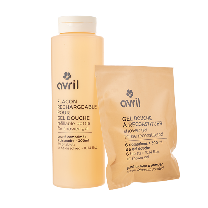 Kit gel douche Fleur d'oranger en pastilles + flacon