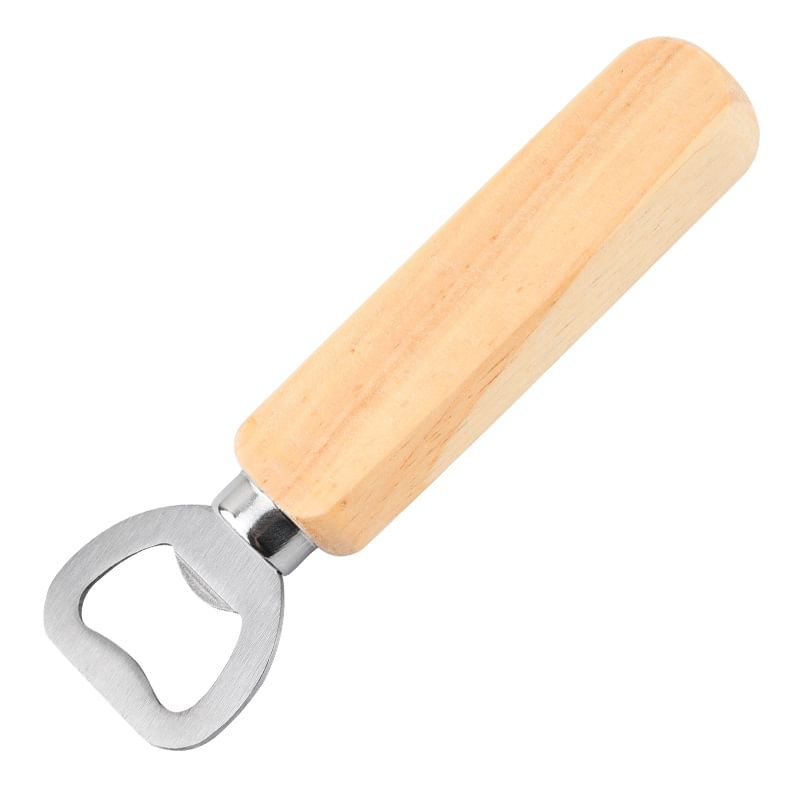 Showroom - Flessenopener met houten handvat van roestvrij staal