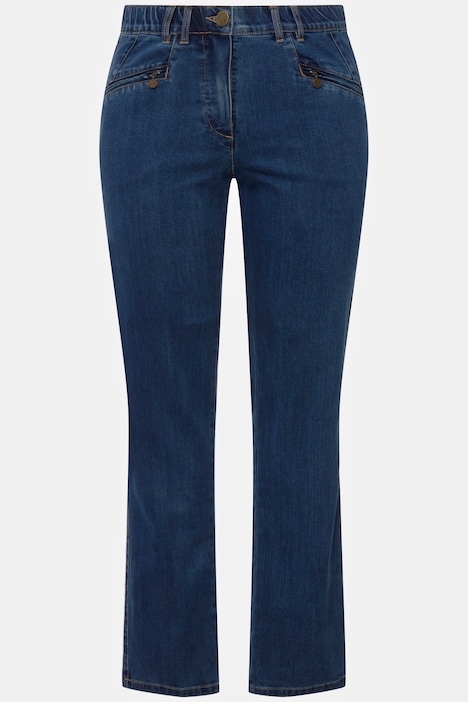 Jeans Mony, konisches Bein, Reißverschlusstaschen