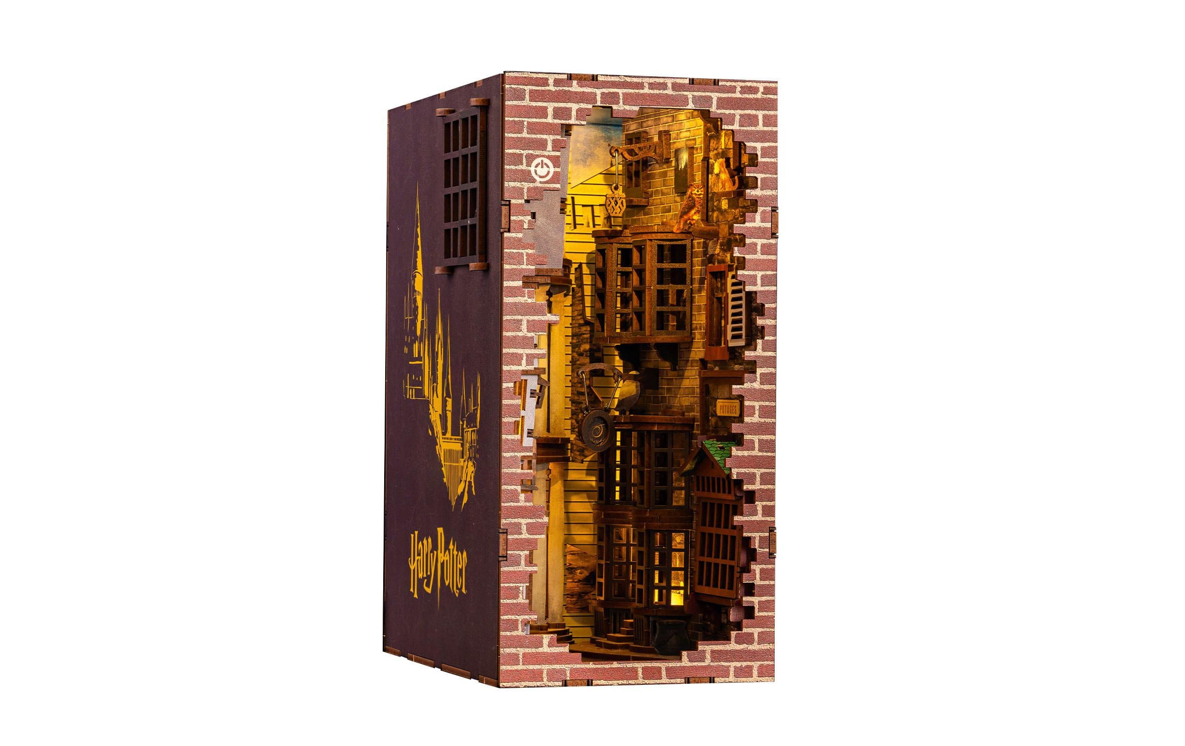 Bausatz Diagon Alley Harry PotterHolzbausatz mit LED-Beleuchtung und Berührungssensor
